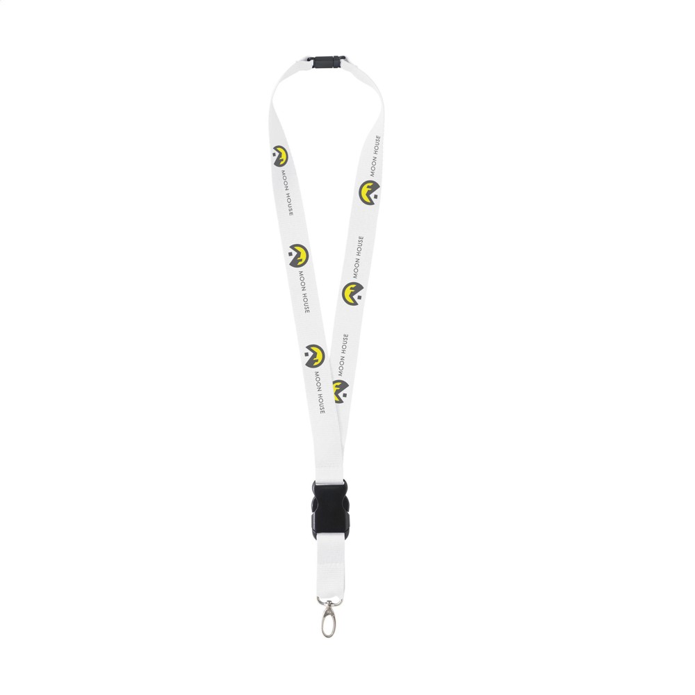 KeyCordSafety 2,4 cm lanyard - wit (± PMS White)