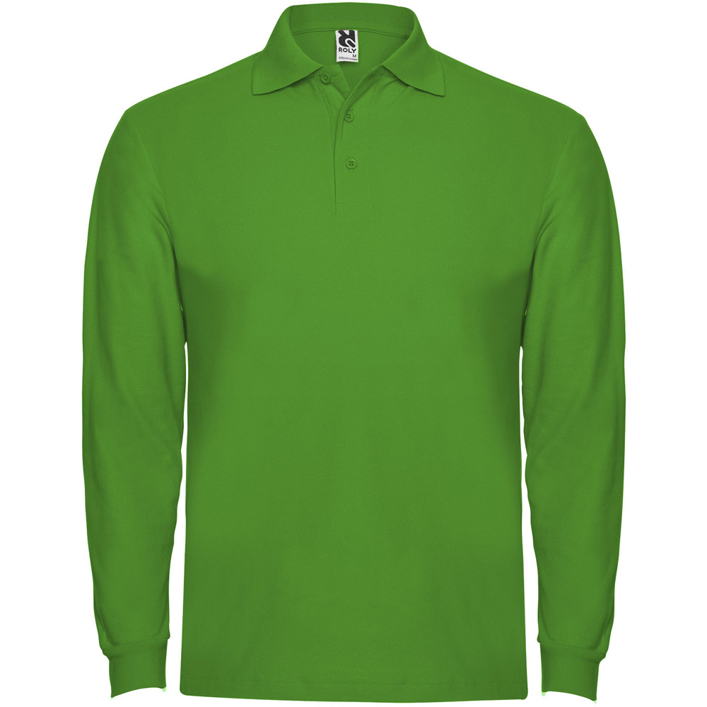 Estrella 220 g/m² herenpolo met lange mouwen - Grasgroen