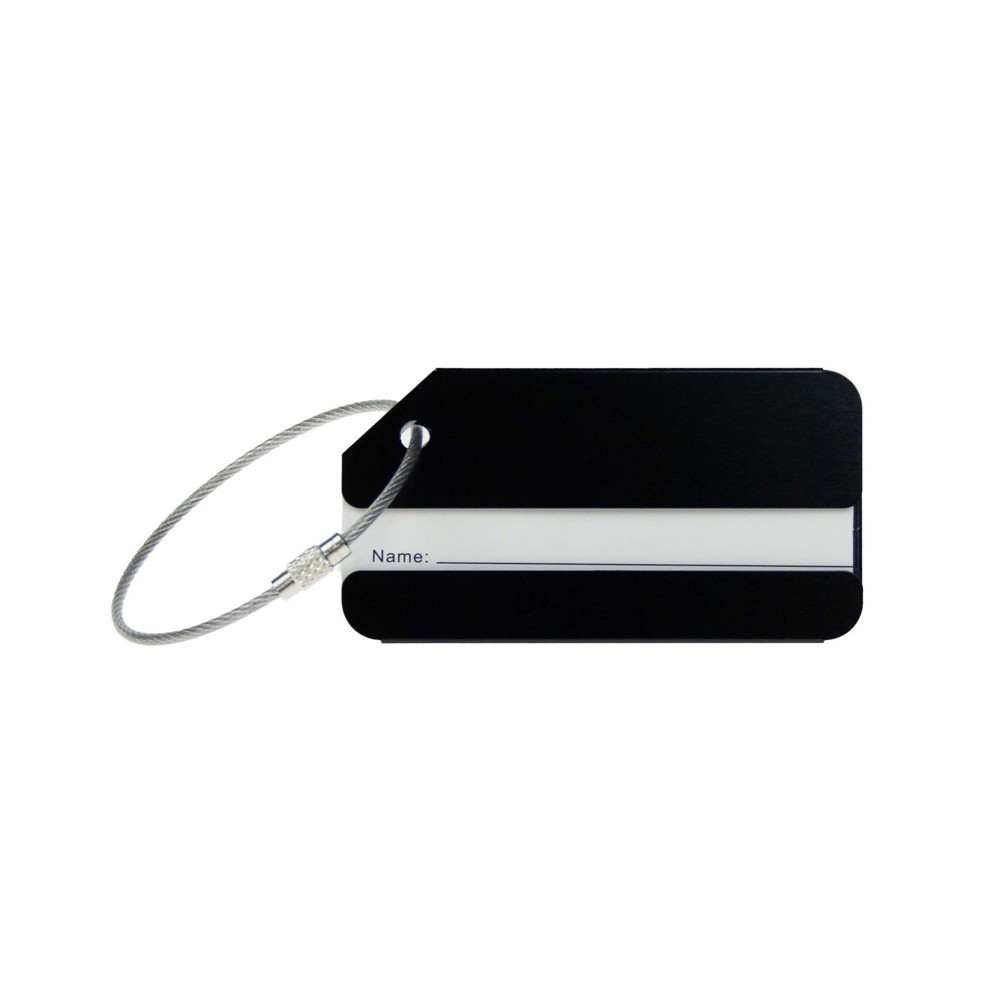 Luggage Tag Aluminium- Zwart