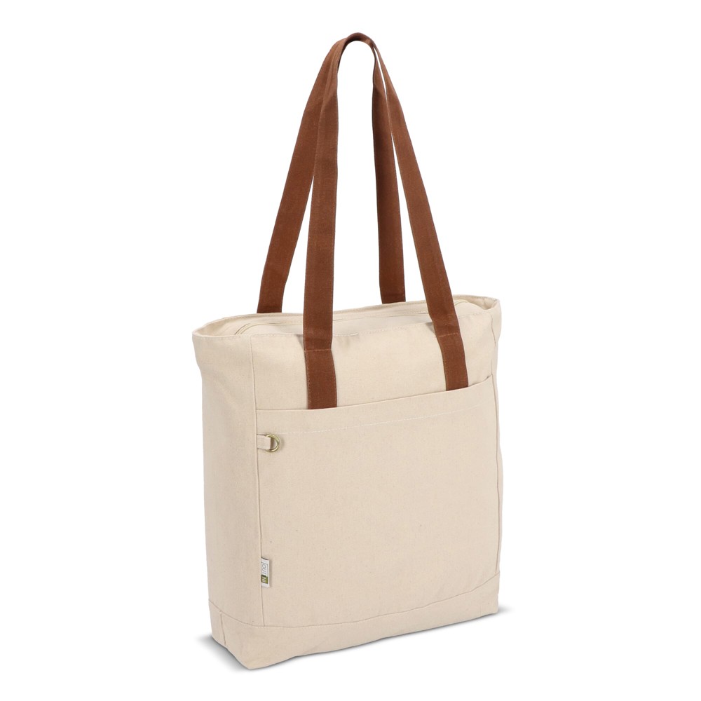 InSideOut Reuuz Canvas Draagtas 33 x 42 x 10 cm - Ecru / Bruin