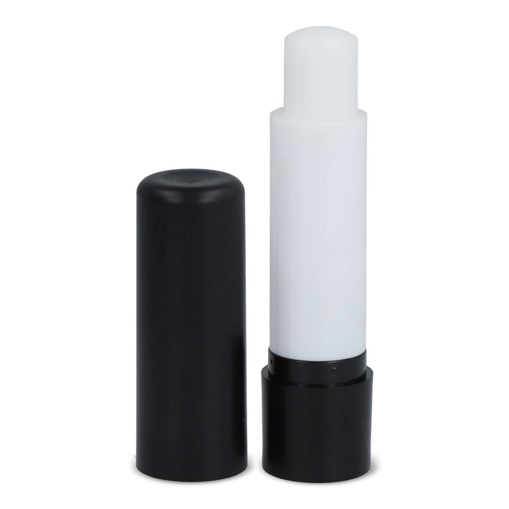 Klassieke lippenbalsemstick gerecycled materiaal - Ecru / Zwart