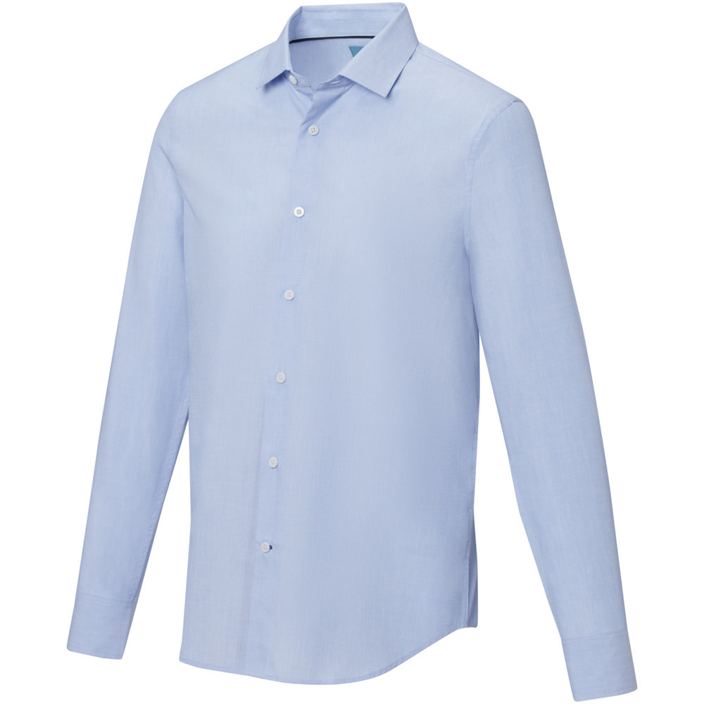 Cuprite herenoverhemd met lange mouwen, biologisch - Lichtblauw