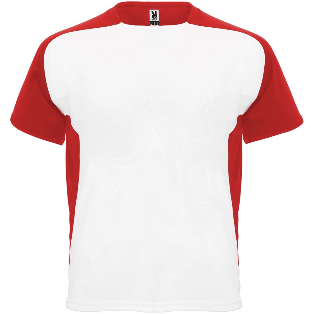 Bugatti unisex sportshirt met korte mouwen - Wit, Rood