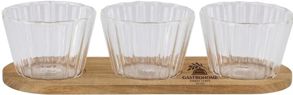 ALPINA Snack Serving Tray 31x10.5x6cm- Bruin