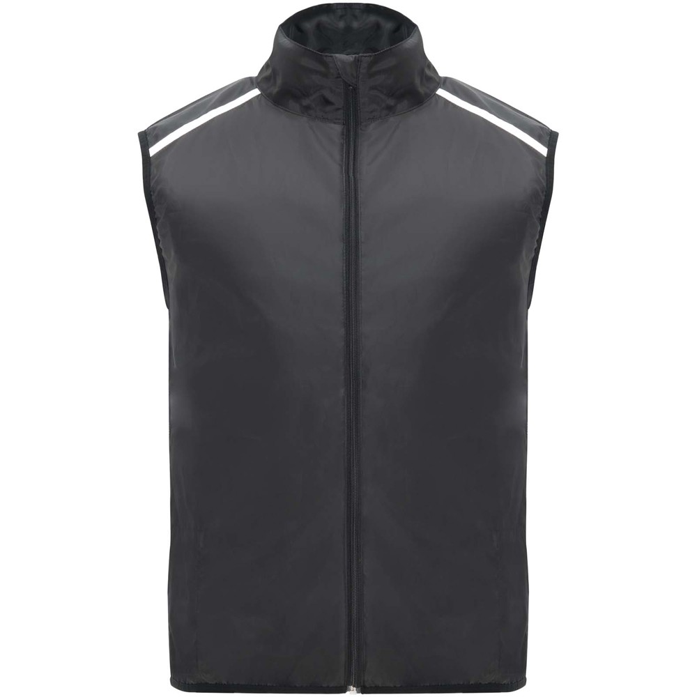 Jannu lichte unisex hardloopbodywarmer - Zwart