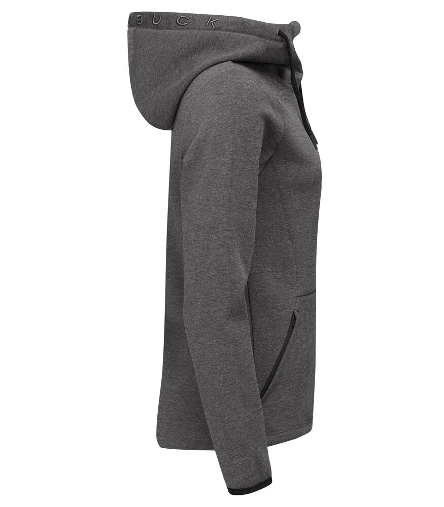 Cutter & Buck - Pemberton Hood FZ Dames Antraciet Mélange XL