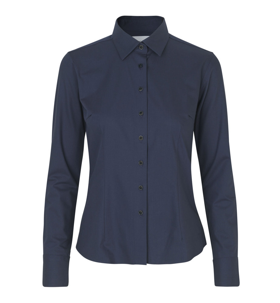 SEVEN SEAS Hybrid shirt | modern | dames - Marine (C-790)