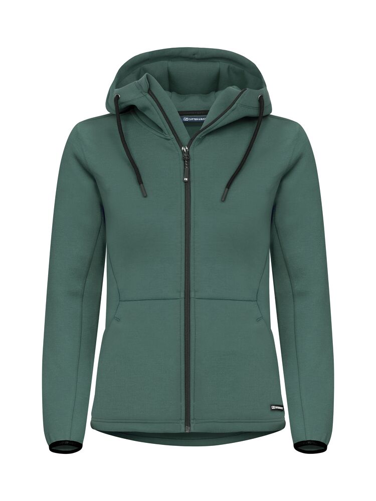Cutter & Buck - Pemberton Hood FZ Dames - Dennengroen