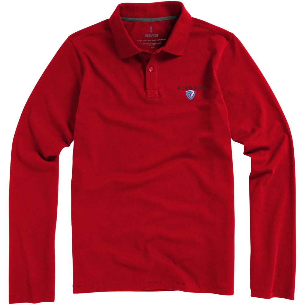 Calgary 180 g/m² herenpolo met lange mouwen