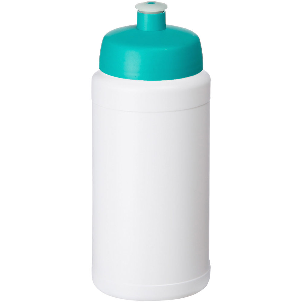 Baseline® Plus 500 ml drinkfles met sportdeksel - Wit, Aqua