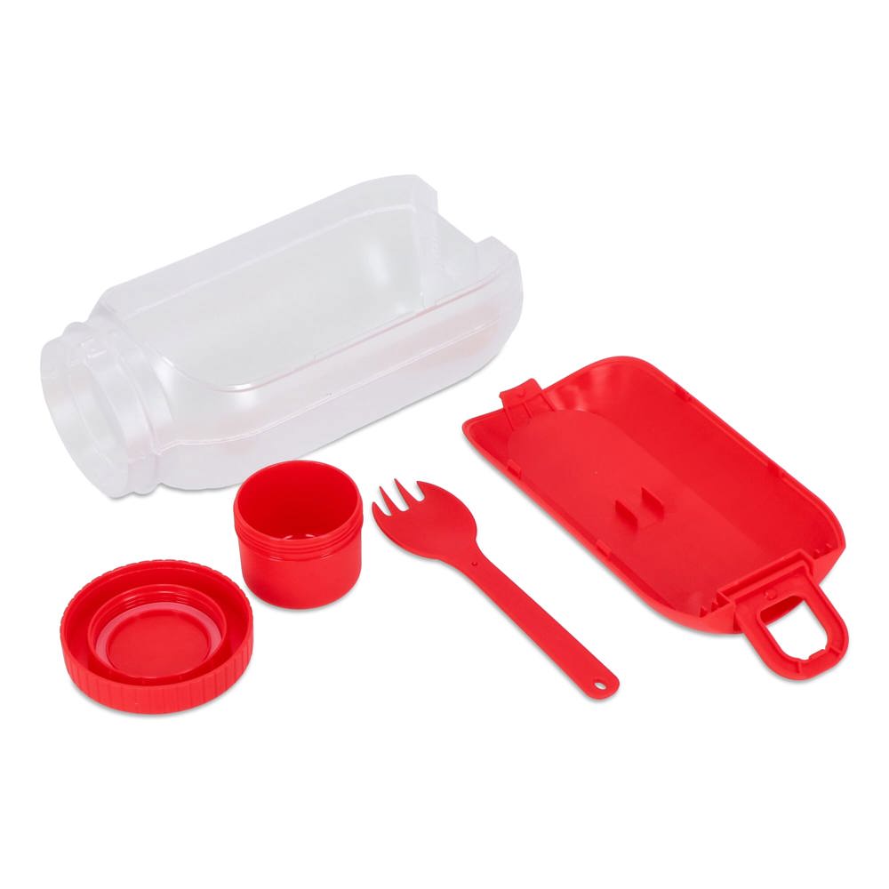 Alles-in-één Lunchkom met Sausvakje en Lepel-Vork