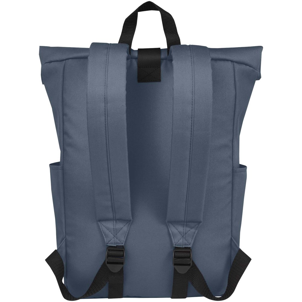Byron 15,6" rugzak van GRS RPET met opgerolde bovenkant 18 L