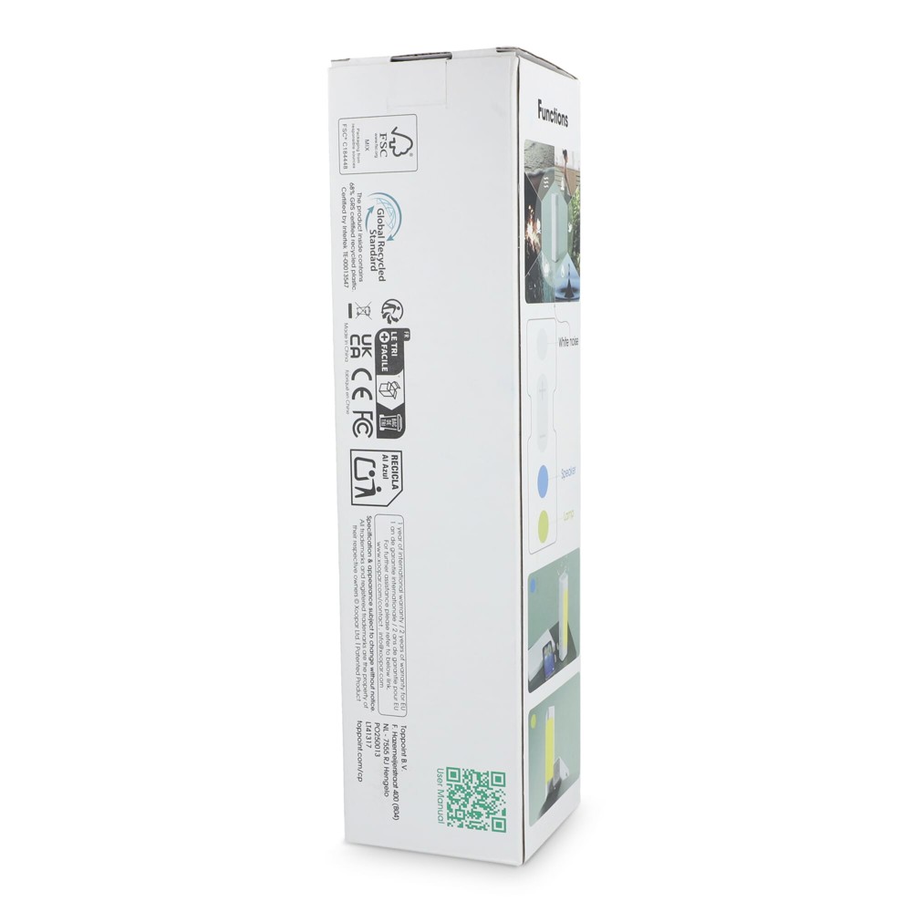 Xoopar Aura White Noise Speaker Gemaakt van Gerecycled Plastic