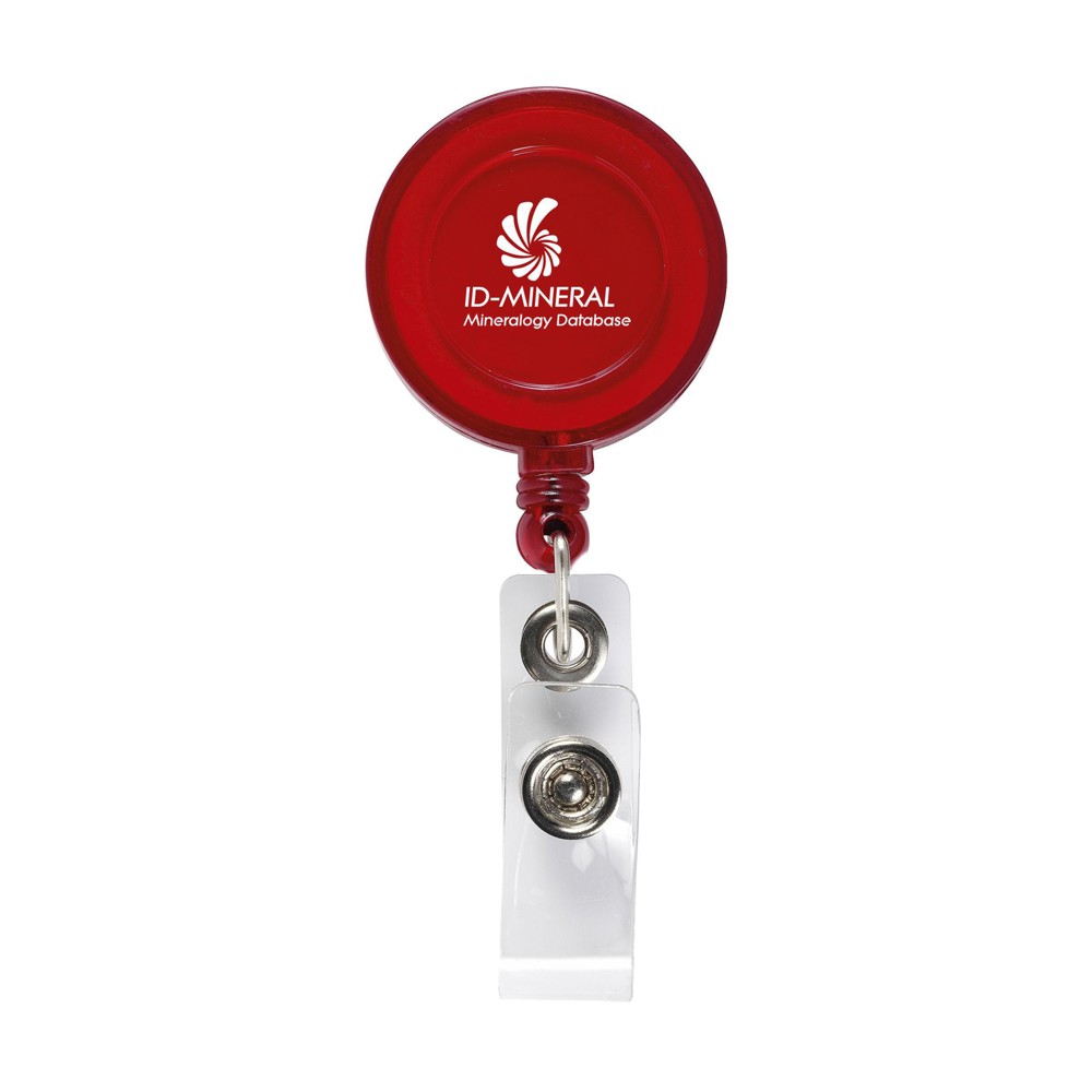 BadgeClip badgehouder - transparant rood (± PMS 200)