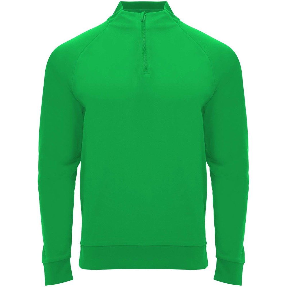 Epiro 200 g/m² unisex sweatshirt met lange mouwen en kwartrits - Varen groen