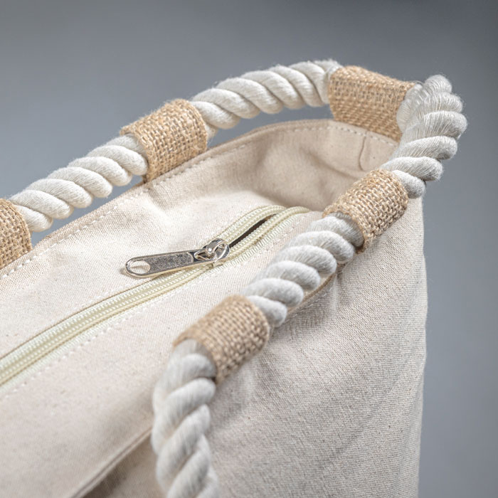 MAKENKE - Strandtas canvas/jute