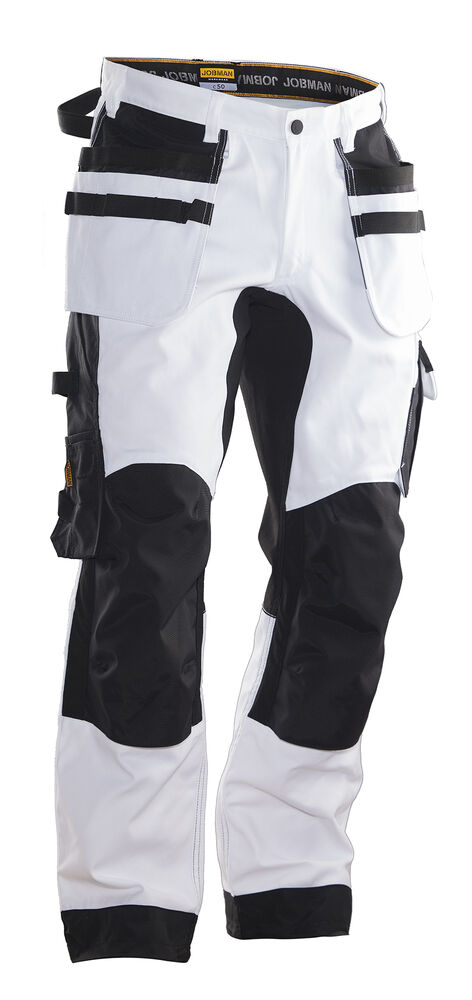 Jobman - 2174 Painters' Trousers Core Stretch Wit/zwart 146