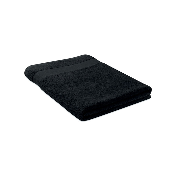 MERRY - Handdoek organisch 180x100 - Zwart