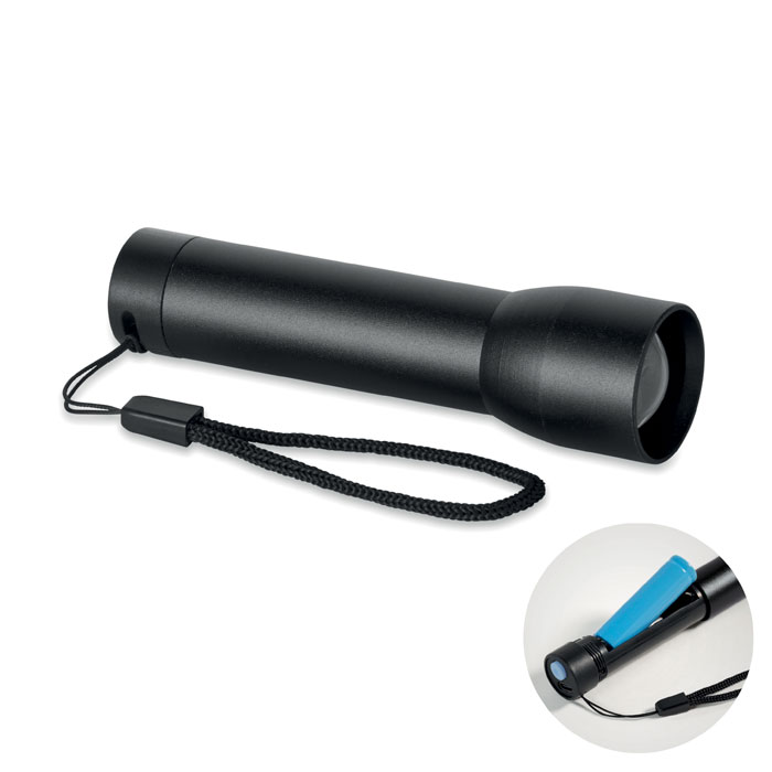 LUMEZO - Aluminium oplaadbare zaklamp - Zwart