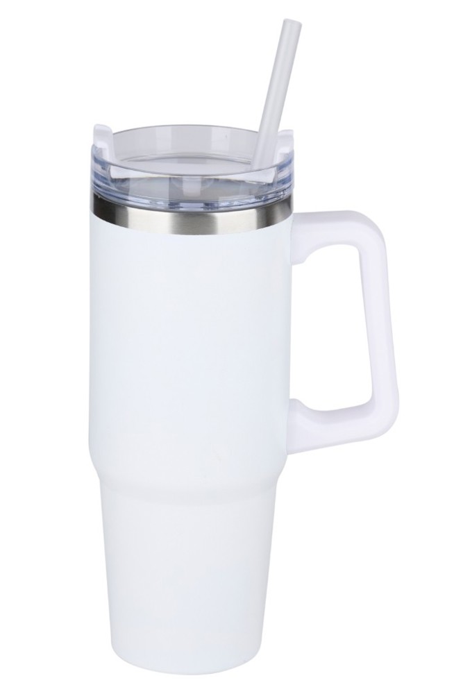 ALPINA Vacuum Mug with Straw 900ml- Black/White/Beige/Green