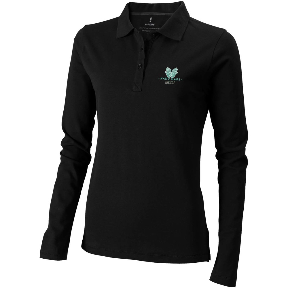Calgary 180 g/m² damespolo met lange mouwen