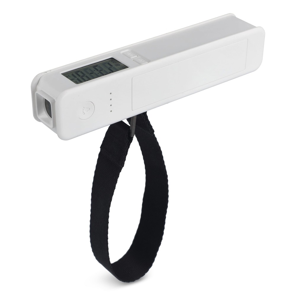 5-in-1 Travel Powerbank 2600 mAh - Bagageweegschaal - Zaklamp - Liniaal - Thermometer