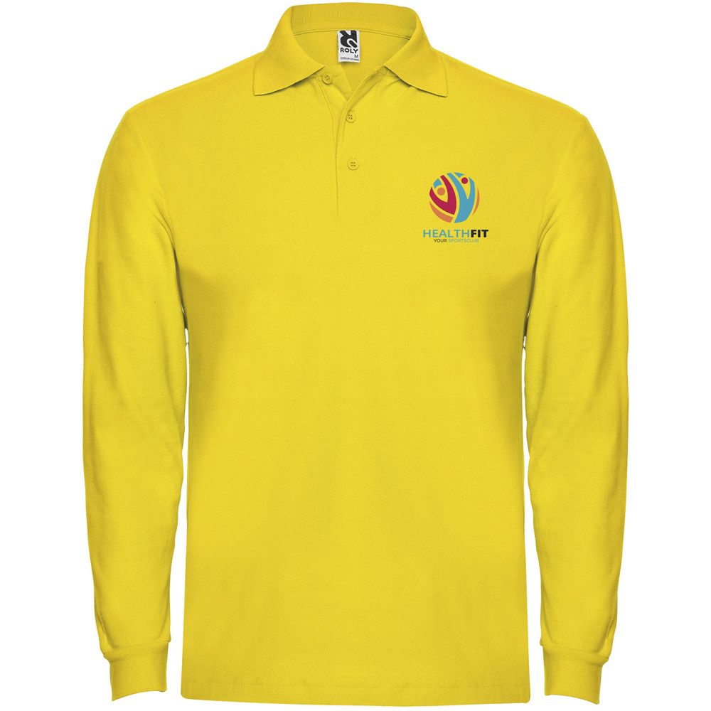 Estrella 220 g/m² herenpolo met lange mouwen