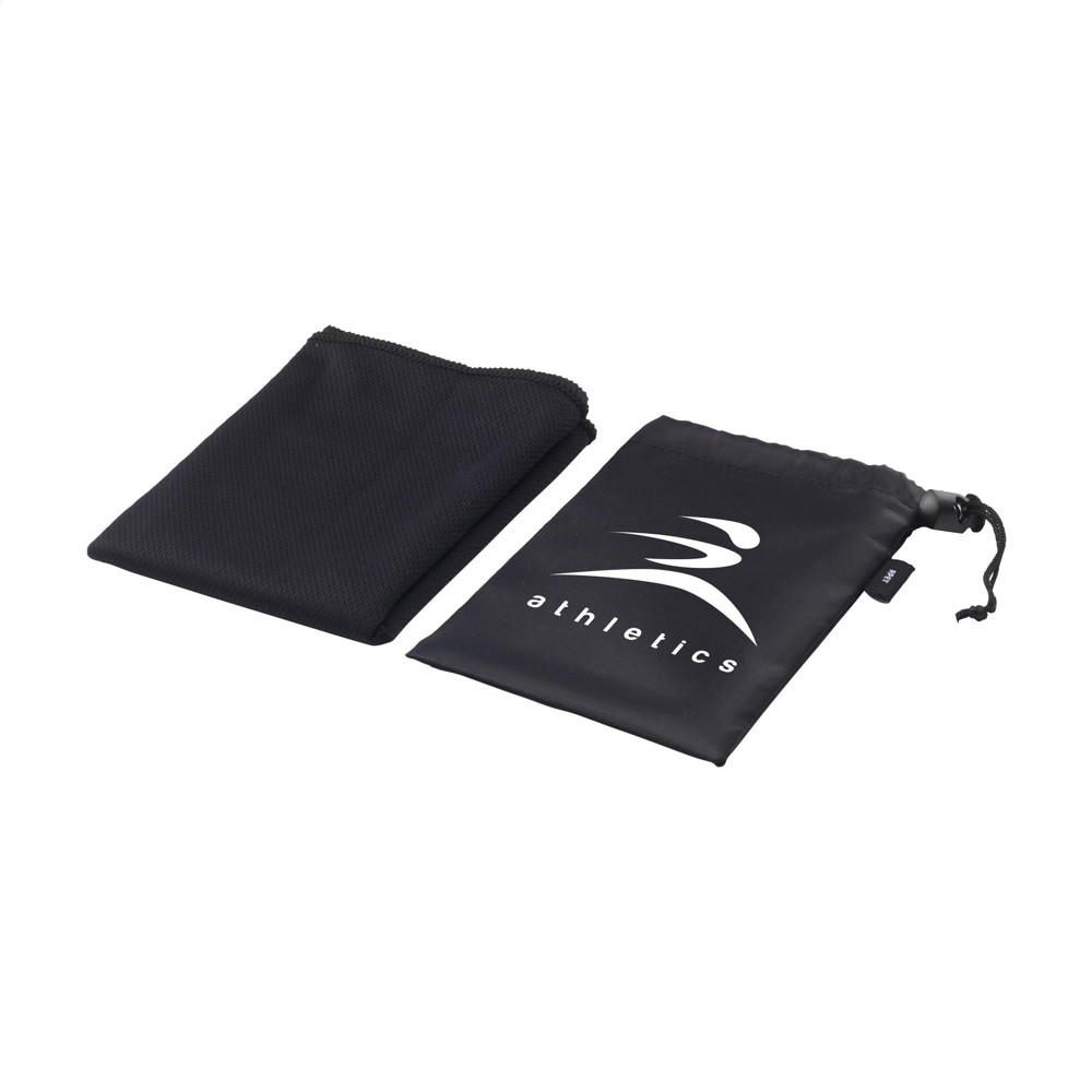 CoolDown GRS RPET koelhanddoek - zwart (± PMS Black)