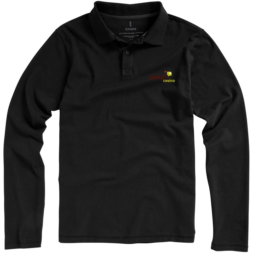 Calgary 180 g/m² herenpolo met lange mouwen