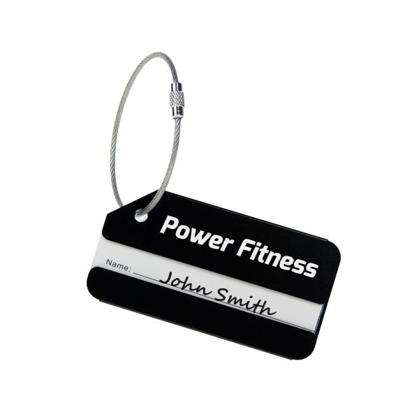 Luggage Tag Aluminium- Zwart
