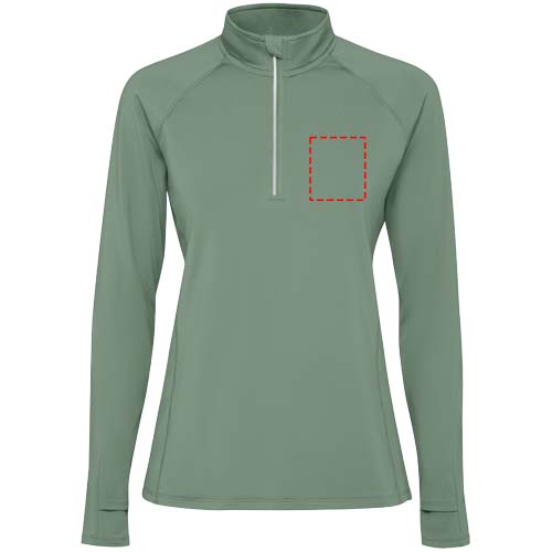 Estambul 200 g/m² damessweater met lange mouwen en halve rits
