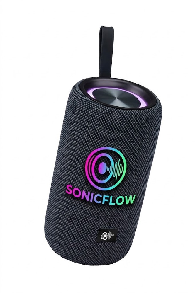 Bluetooth Speaker 16W with LED- Zwart