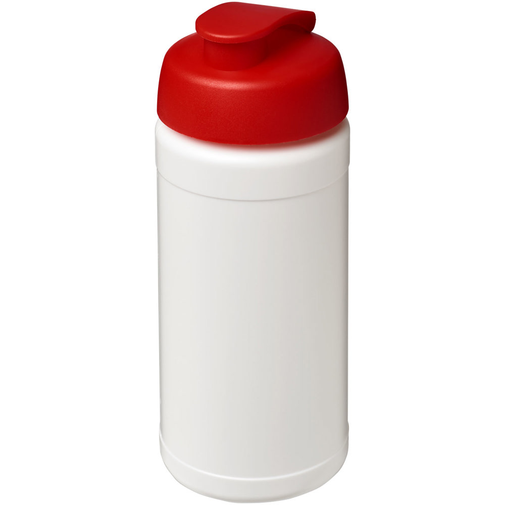Baseline® Plus 500 ml sportfles met flipcapdeksel - Wit, Rood