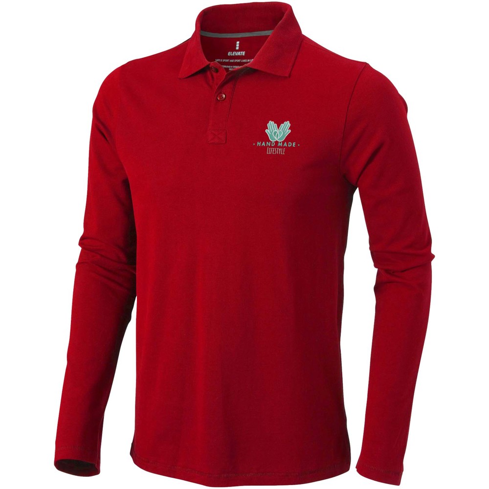 Calgary 180 g/m² herenpolo met lange mouwen