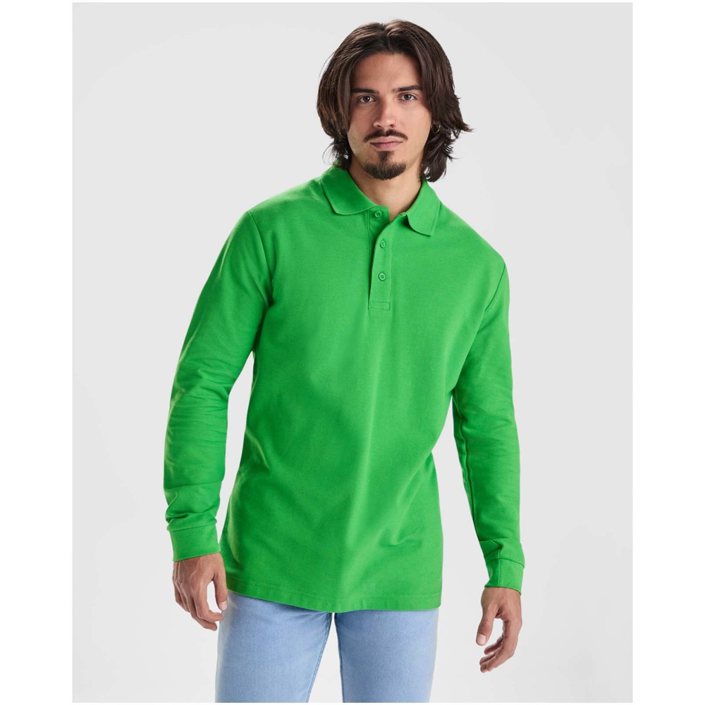 Estrella 220 g/m² herenpolo met lange mouwen