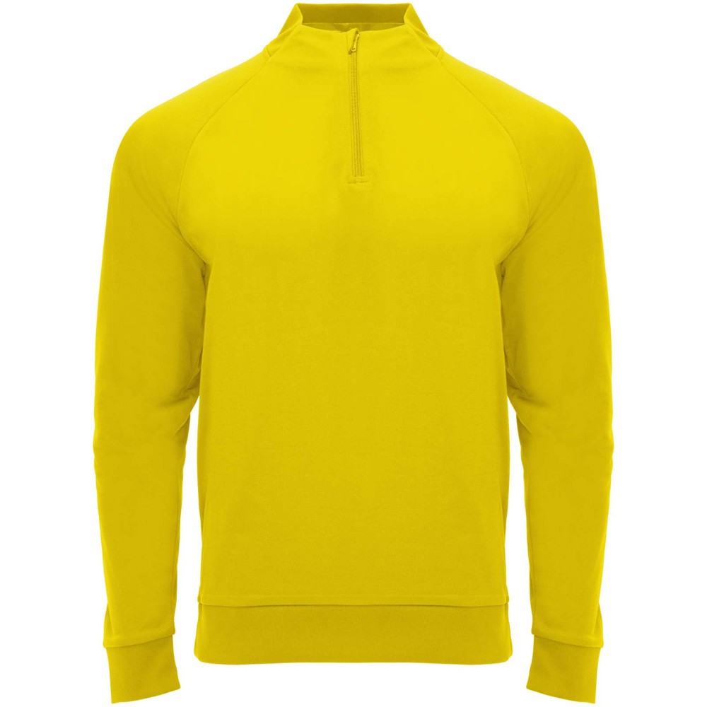 Epiro 200 g/m² sweatshirt met lange mouwen en kwartrits voor kinderen - Geel
