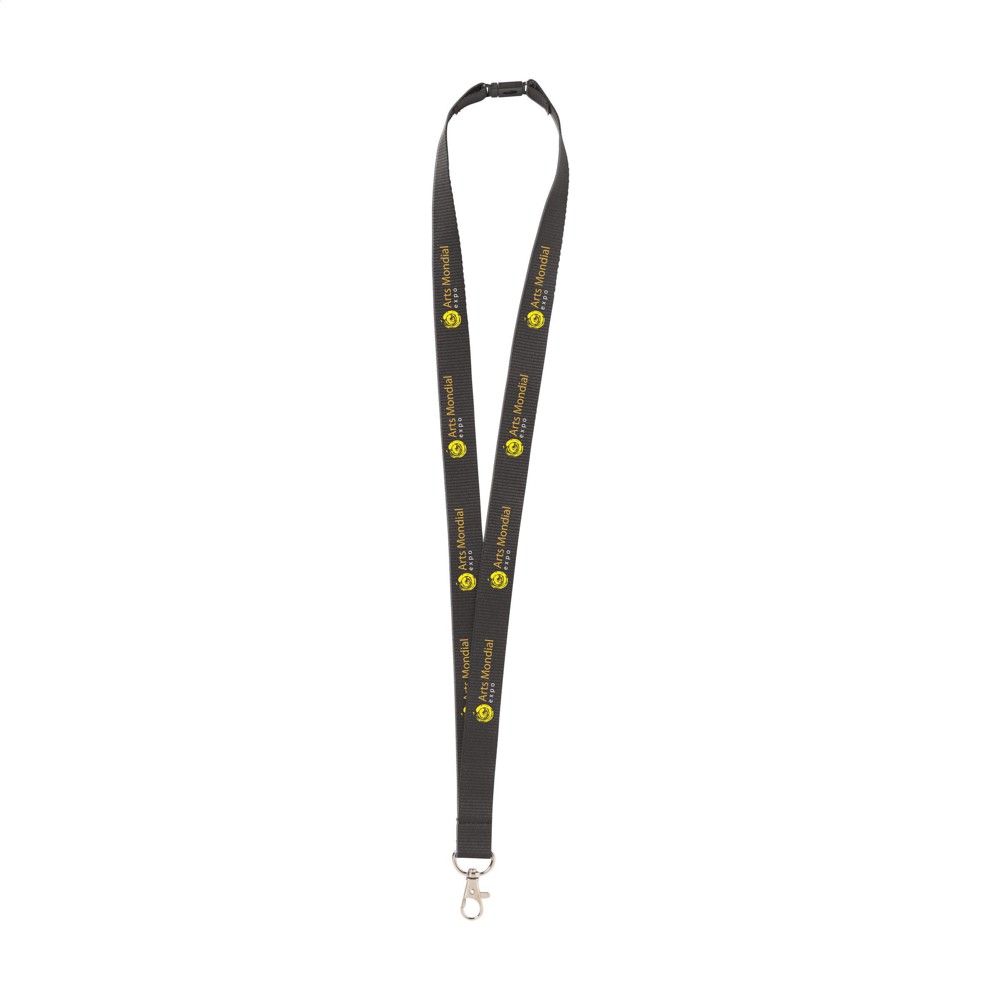 KeyCord Budget Safety 2 cm lanyard - zwart (± PMS Black)