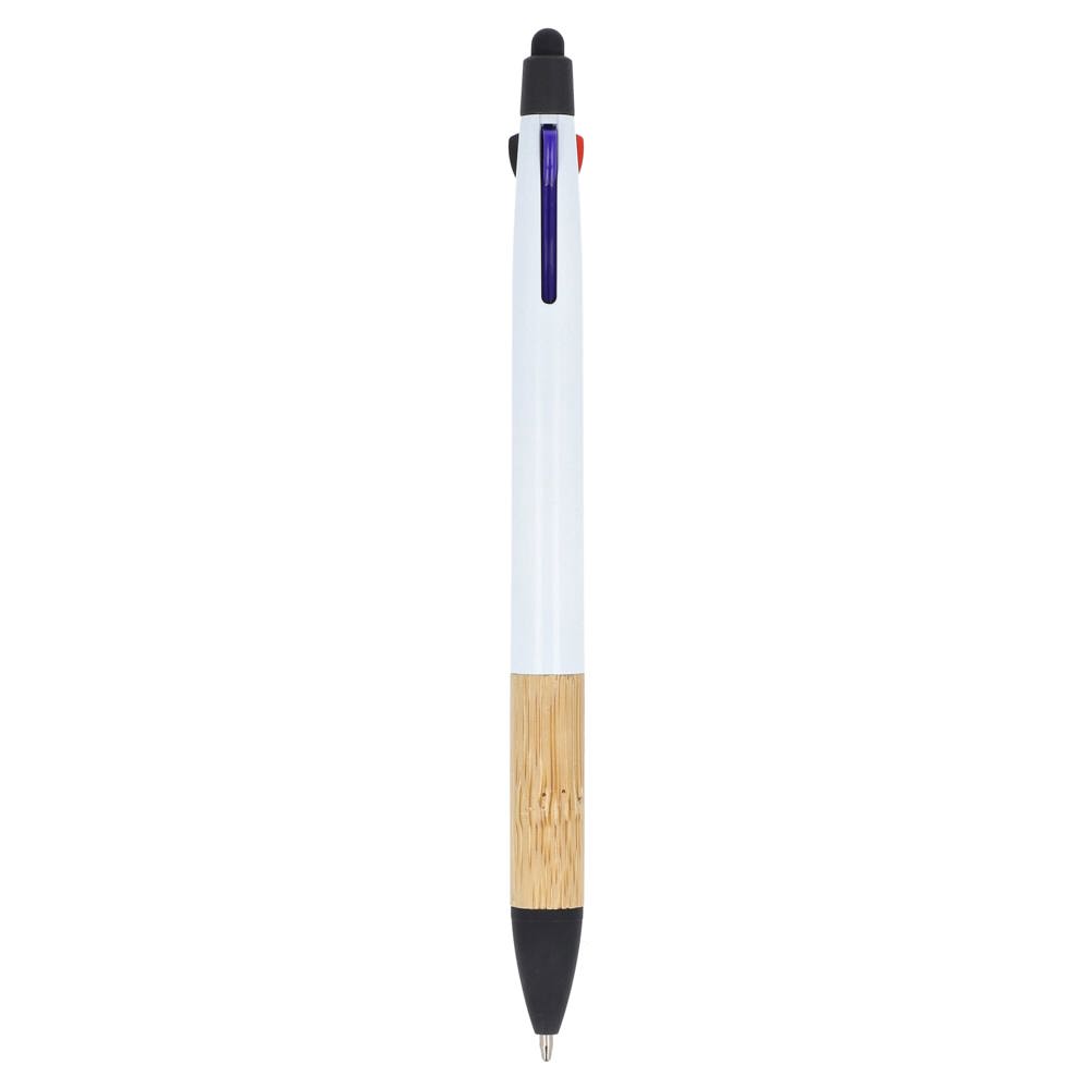 3-kleuren pen met bamboe grip