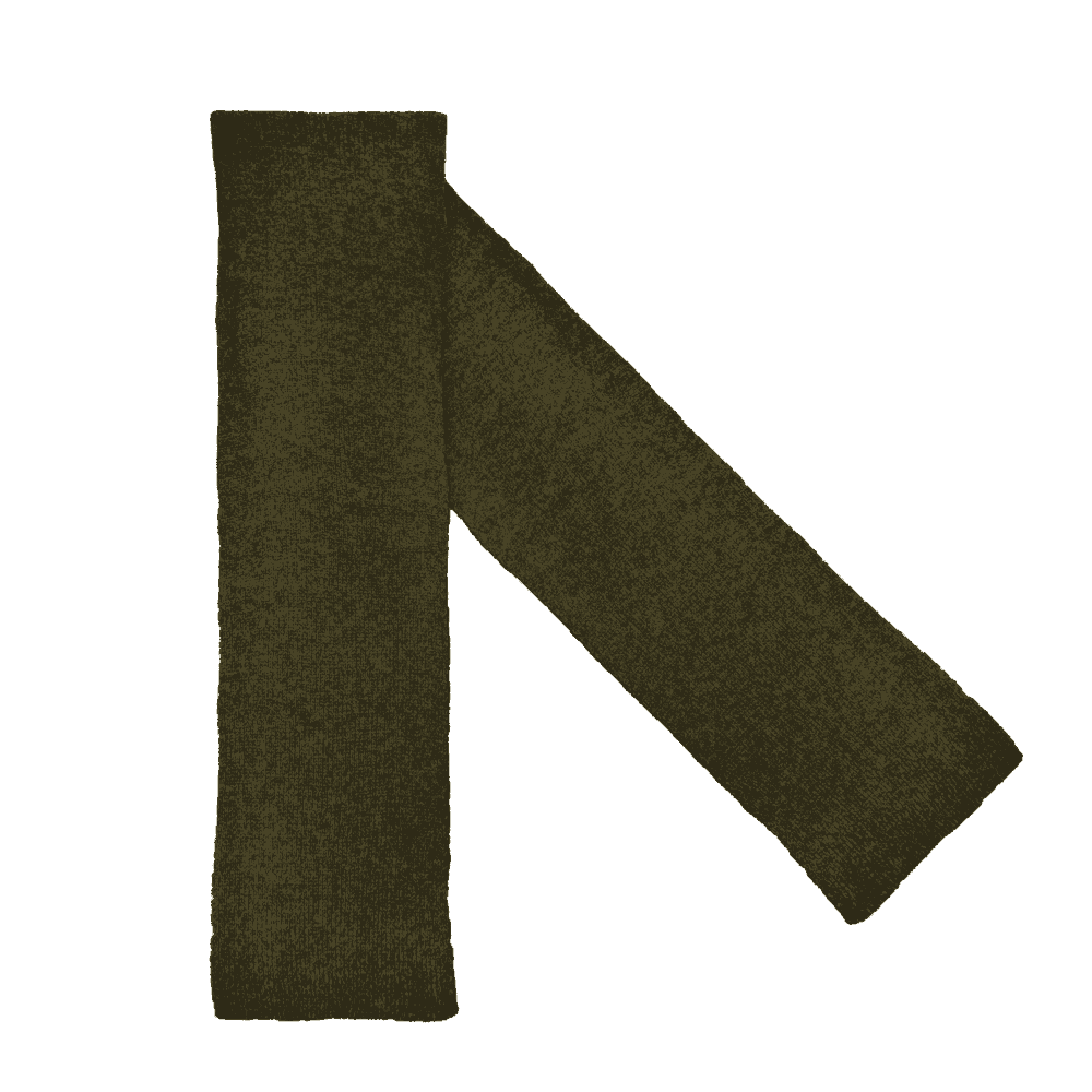 Nilton's Gebreide sjaal exclusief - Olijfgroen (PMS 7764C) / Olijfgroen