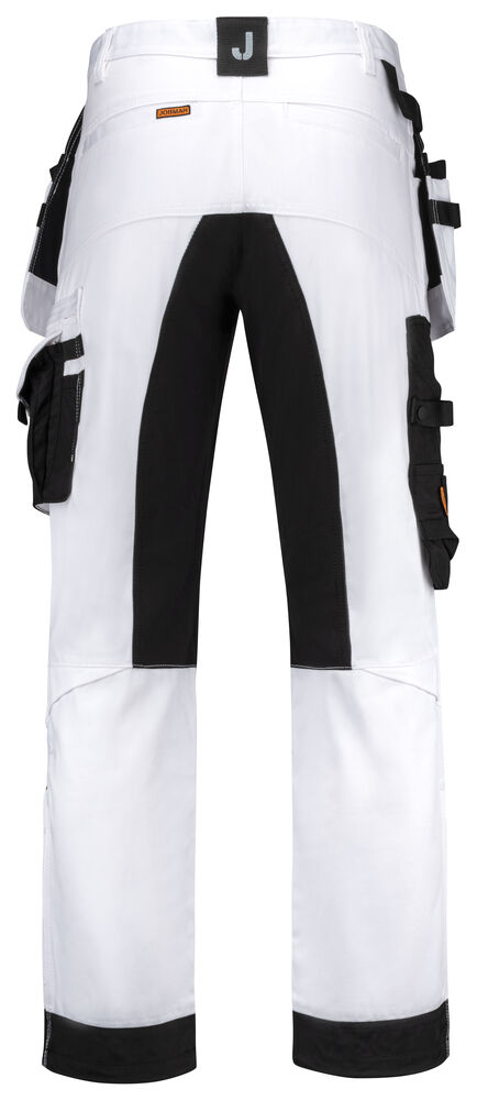 Jobman - 2174 Painters' Trousers Core Stretch Wit/zwart 146