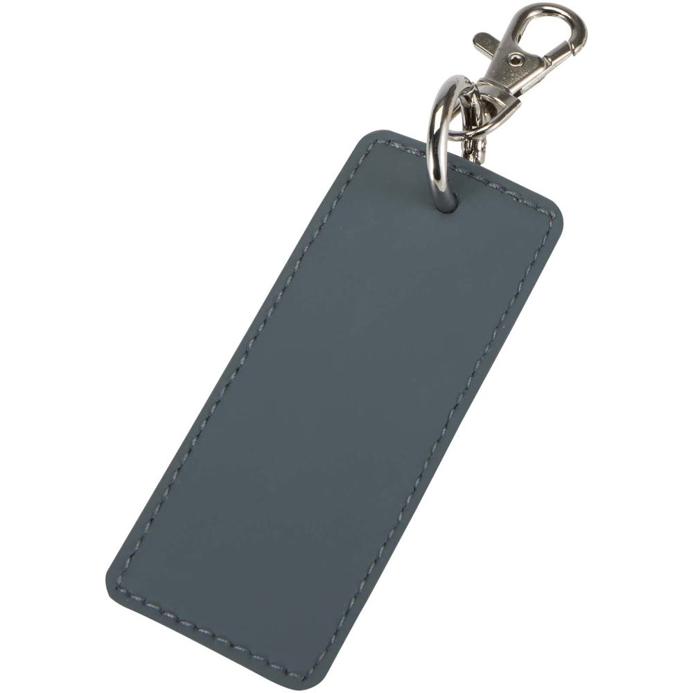 Resi Plus GRS gerecyclede rechthoekige bedelsleutelhanger - Hale blauw