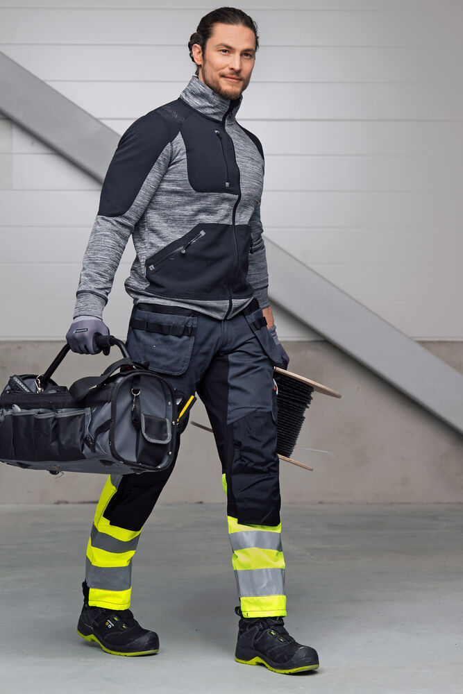 Jobman - 2134 Hi-Vis Stretch Trousers Core HP Navy/Geel 96