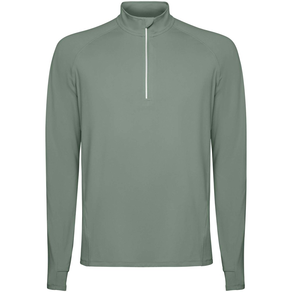 Estambul 200 g/m² herensweater met lange mouwen en halve rits - Lauriergroen
