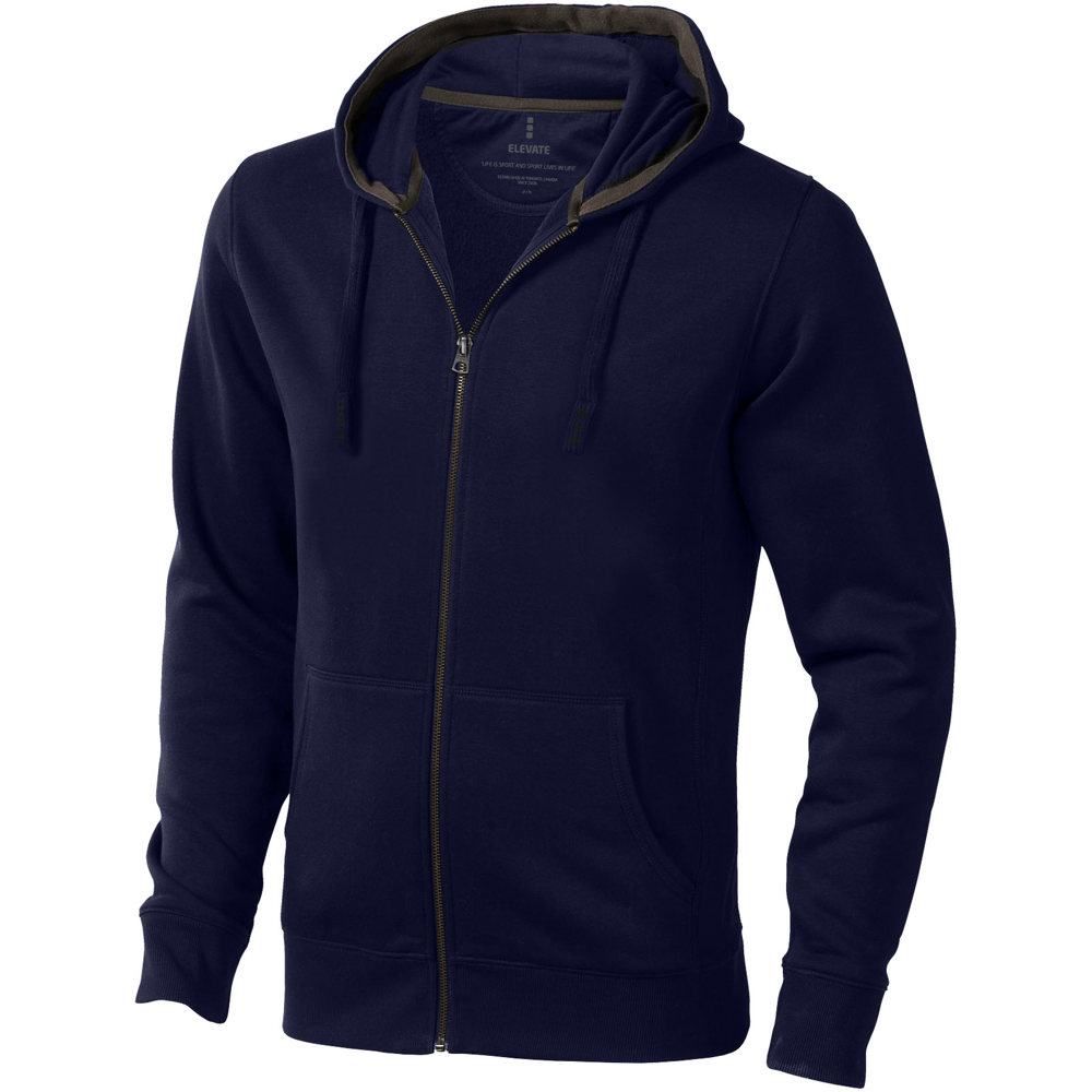 Arora 300 g/m² unisex hoodie met ritssluiting - Marineblauw