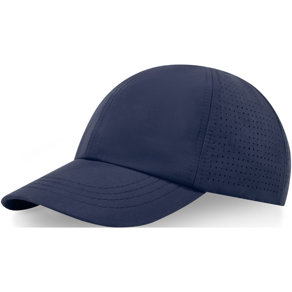 Mica 110 g/m² GRS gerecyclede cool fit cap met 6 panelen - Marineblauw