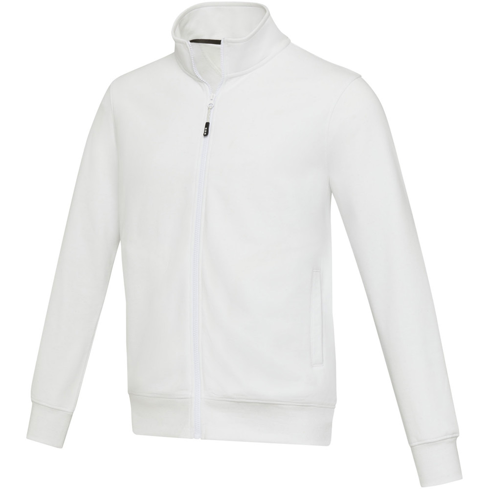 Galena 320 g/m² unisex Aware™ gerecyclede trui met volledige rits - Wit