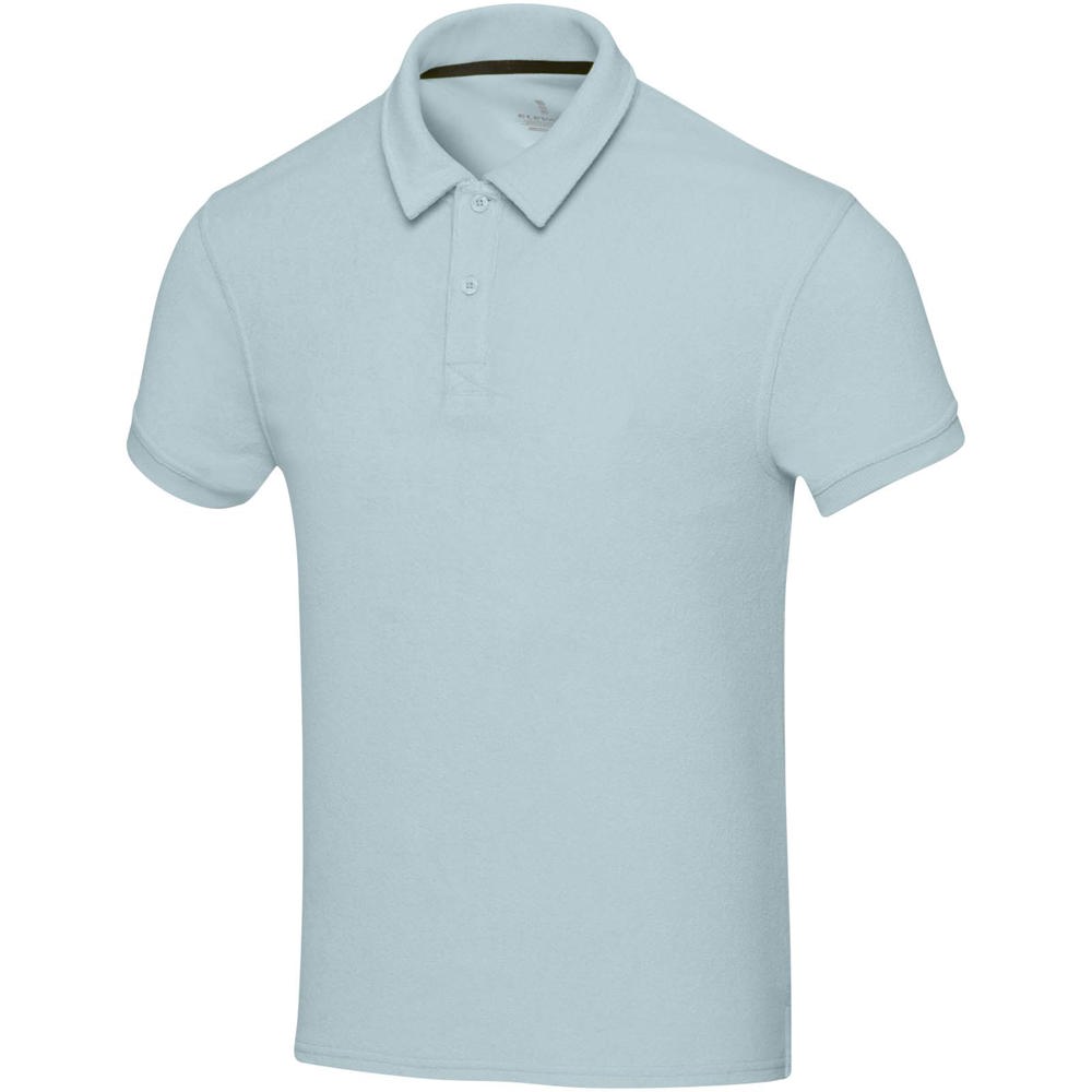 Akoya 230 g/m² gerecyclede terry unisex polo - Wolkenblauw