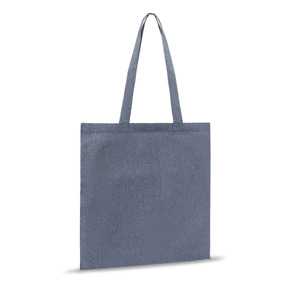 Schoudertas gerecycled katoen 140g/m² 38x42cm - Blauw