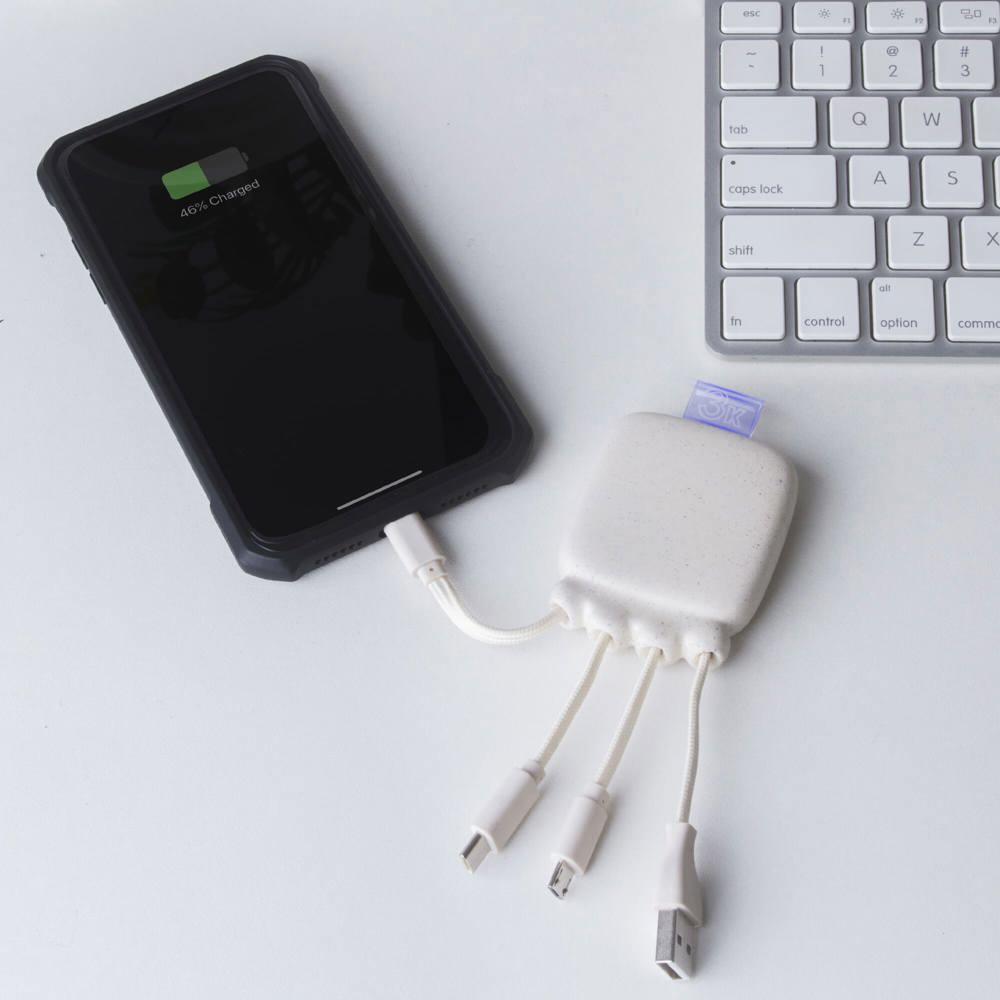 3192 | Xoopar Octopus Gamma 2 Powerbank met Bio Oplaadkabel 3000mAh 