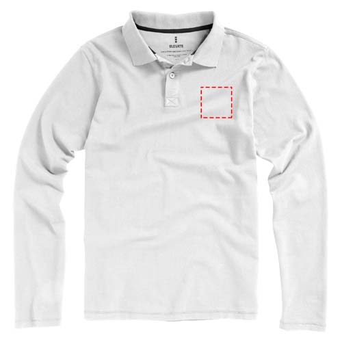 Calgary 180 g/m² herenpolo met lange mouwen